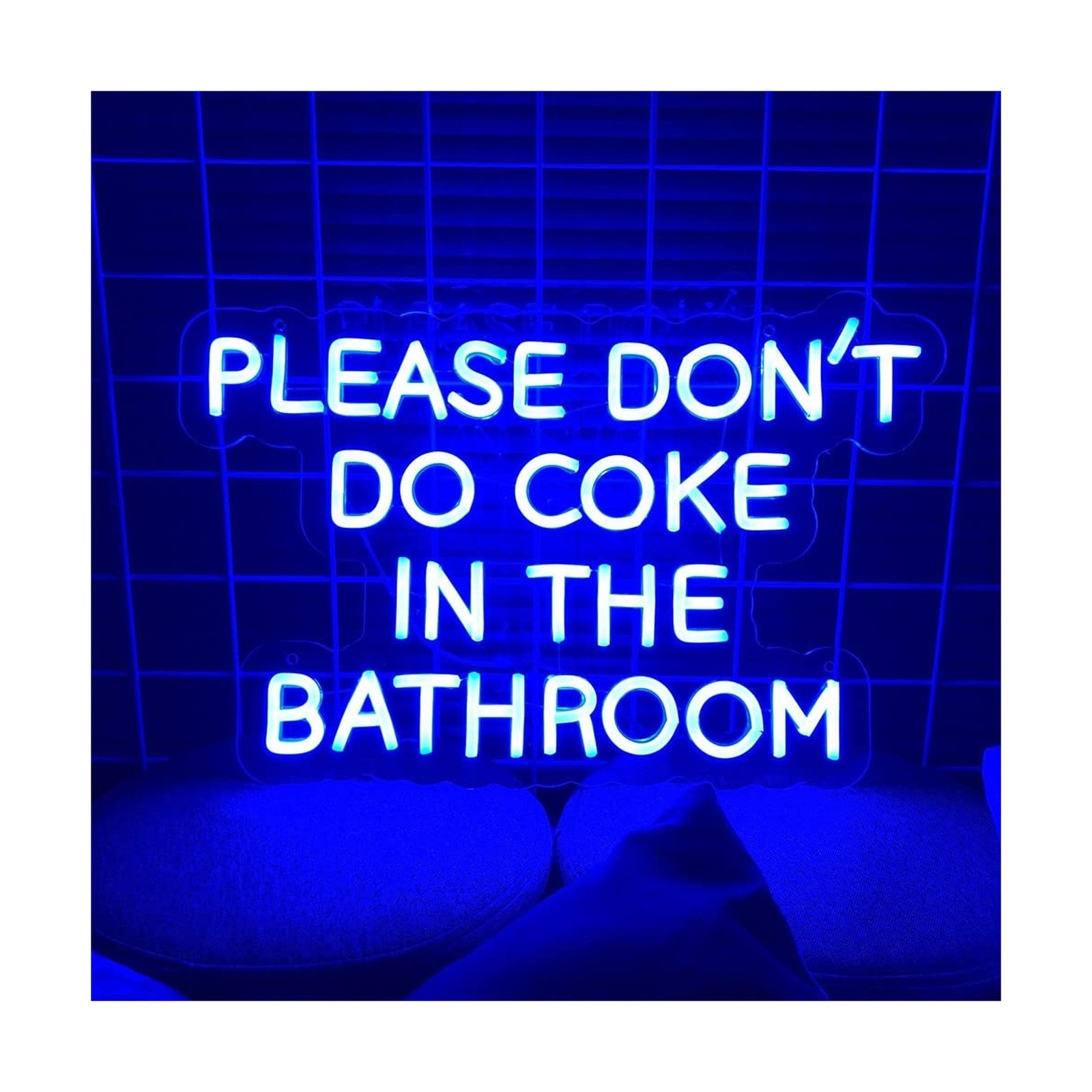 Neon Sign Please Dont Do Coke in The Bathroom-LED Adjustable Brightness Flex …