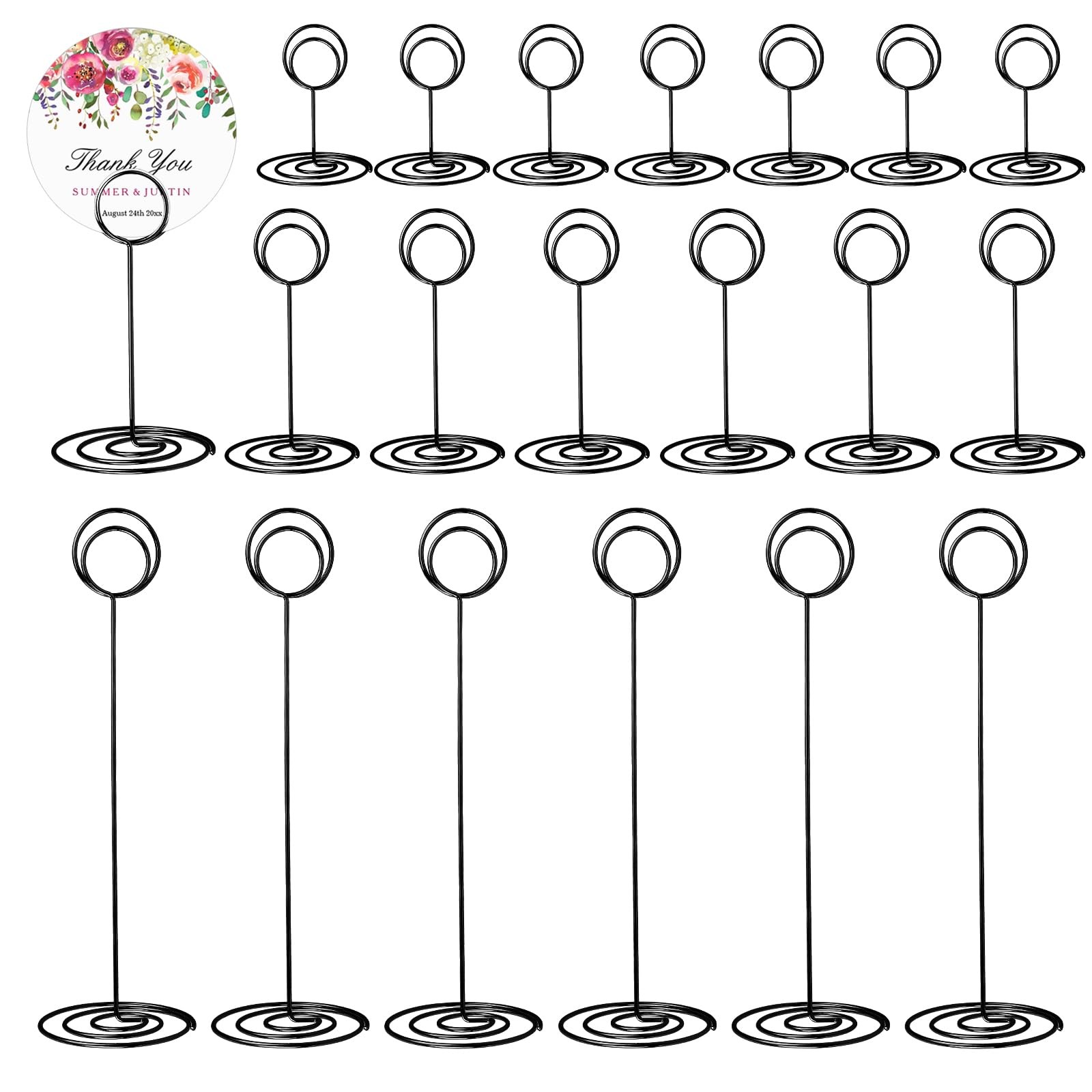 Aemygo 3 Sizes Table Number Holders, 36 Pack Numbers Stands Place Black