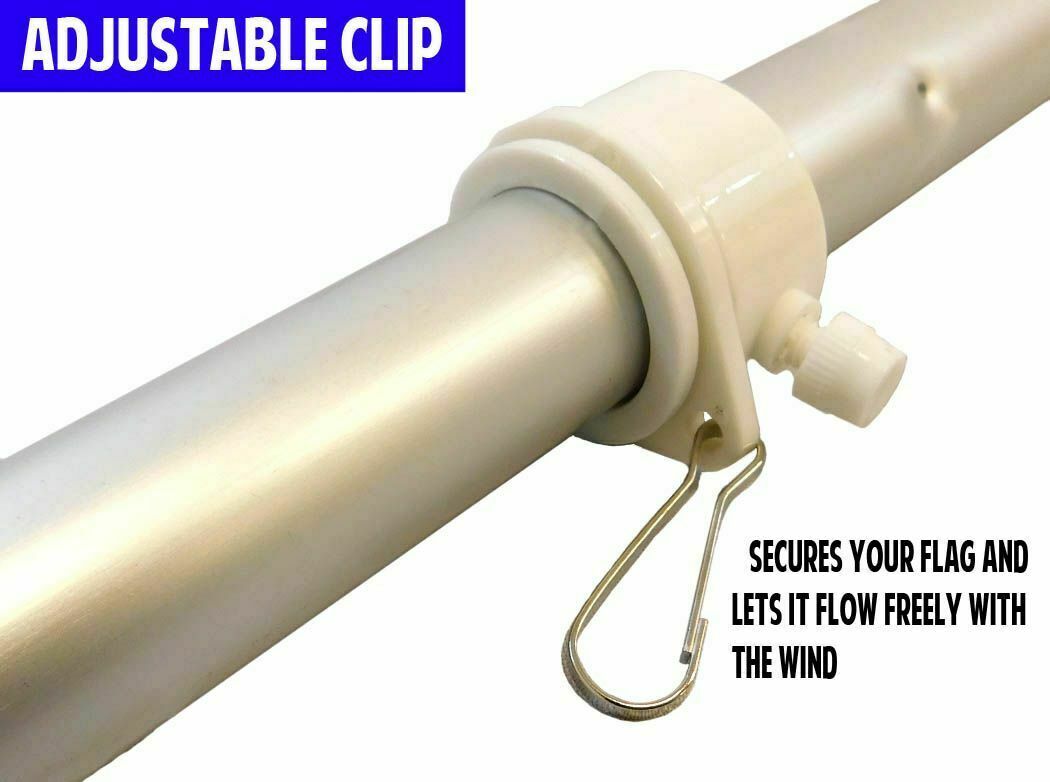 Poutine Windless Banner Swooper Flag Pole Kit Concession Food