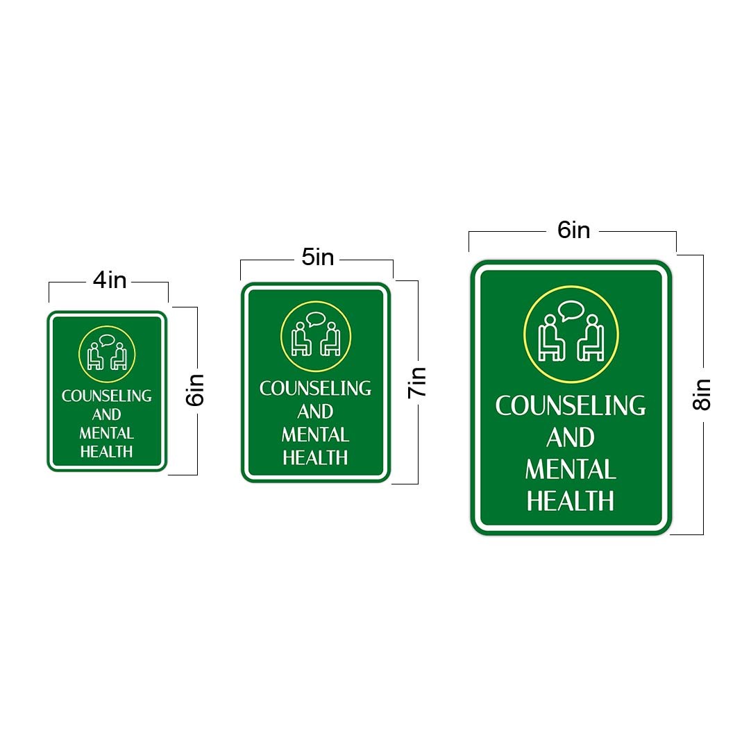 Portrait Round Plus Counseling and Mental Health Wall or Door Sign