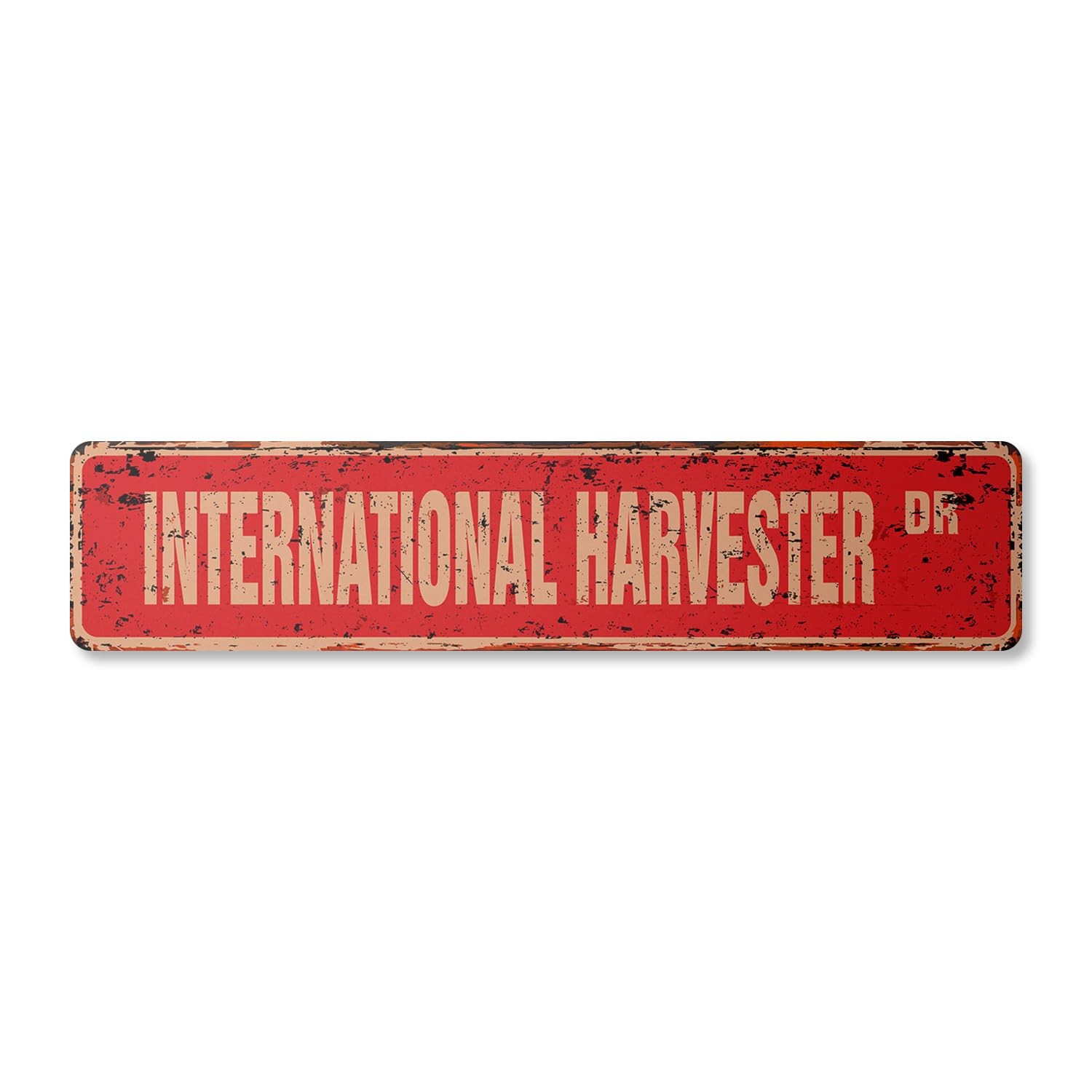 International Harvester Vintage Aluminum Street Sign 30″ Wide – Rustic Metal Tin
