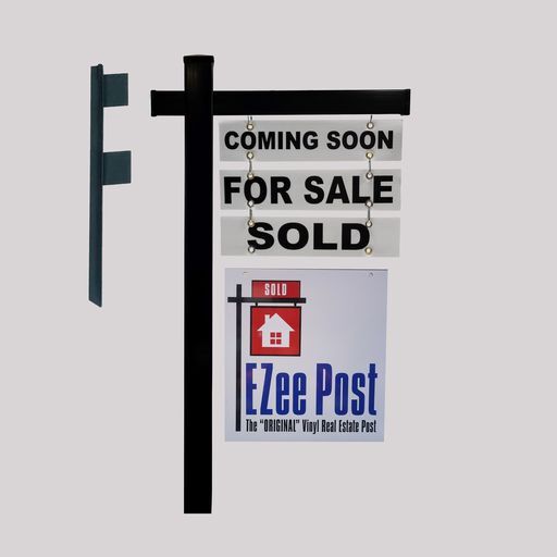 Real Estate Sign Post Kit- Black