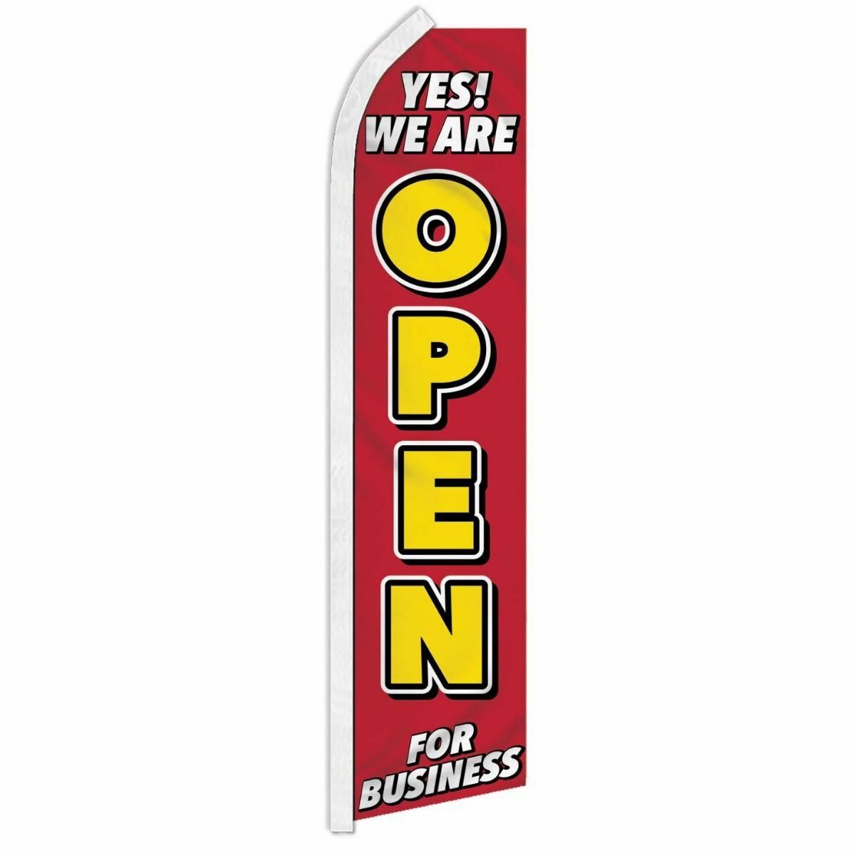 10 x “YES WE ARE OPEN” advertising super flag swooper banner business sign