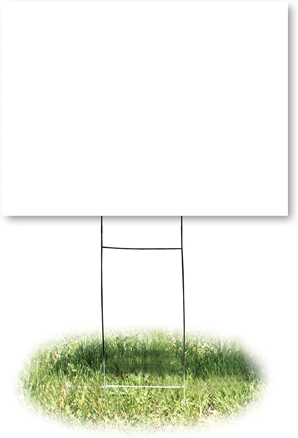 18×24 Durable Blank Yard Sign Kit (3,5,10, 50, or 100) with 24″ Stakes