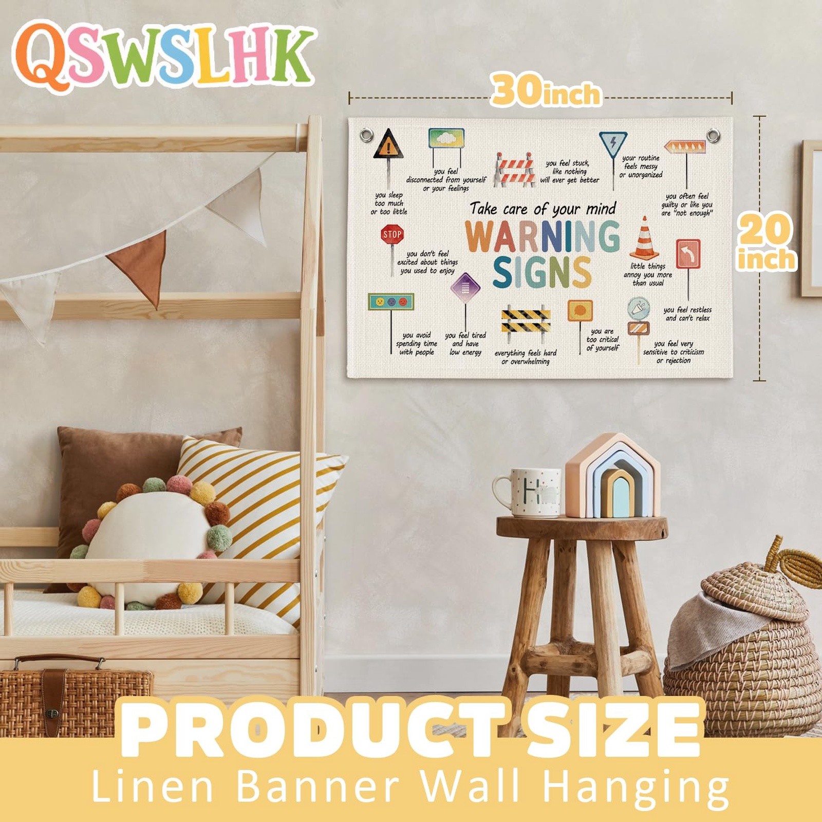 QSWSLHK Mental Health Banner 20×30 Inch