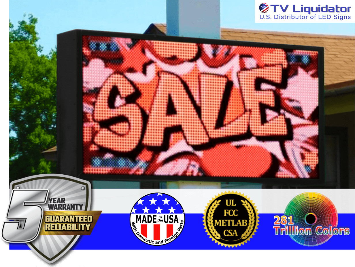 53″ x 28″ Industrial Full Color LED Sign ~ UL, MET, CSA, FCC – TV Liquidator
