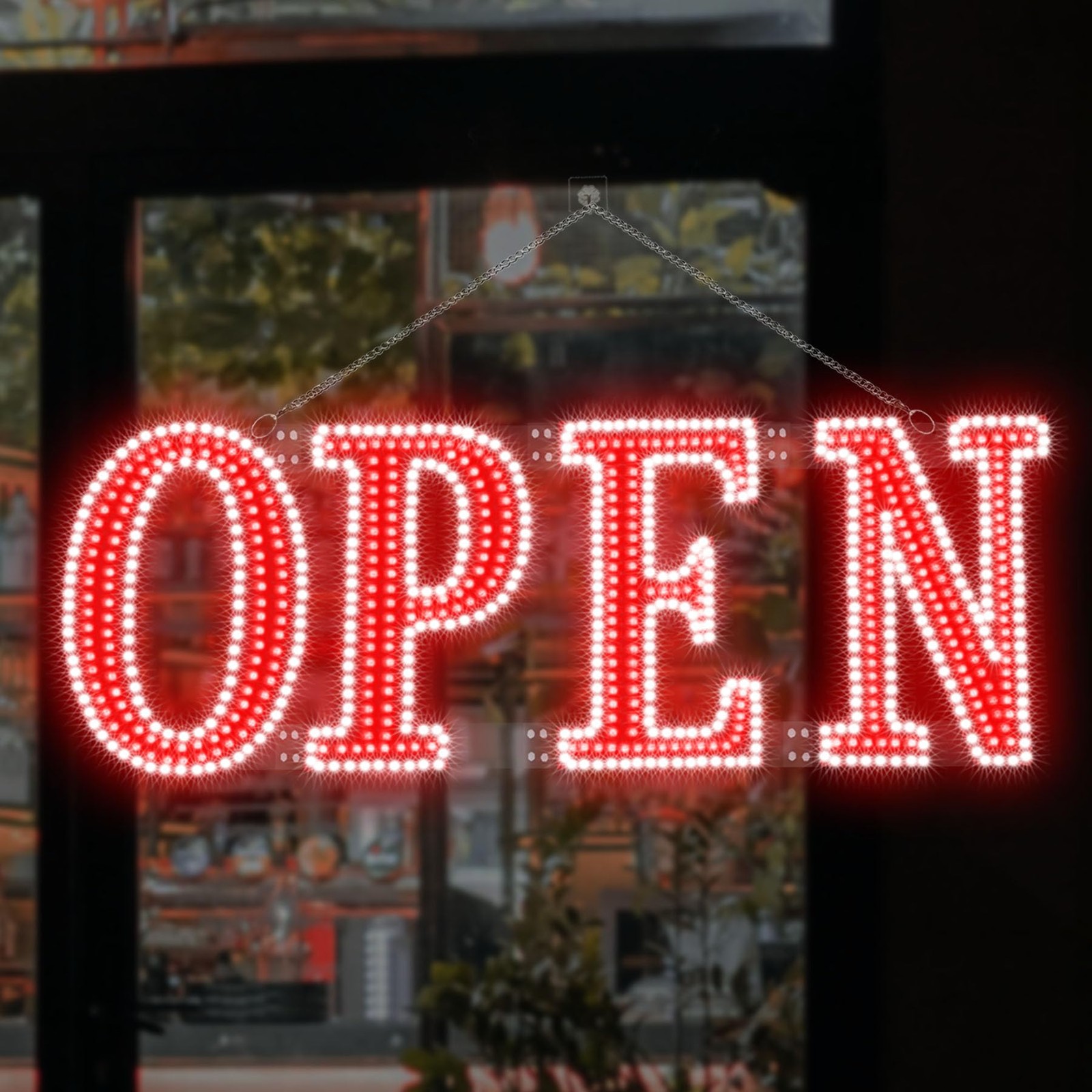 Led Open Signs for Business 30x10in Big Open Sign Led w/Remote Control Window
