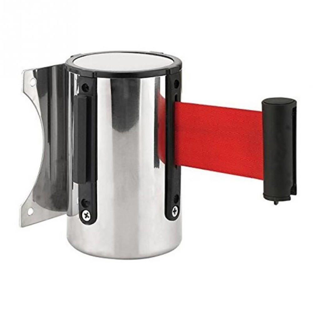 Wall Mount Stainless Steel Retractable Queue Barrier for Crowd Control