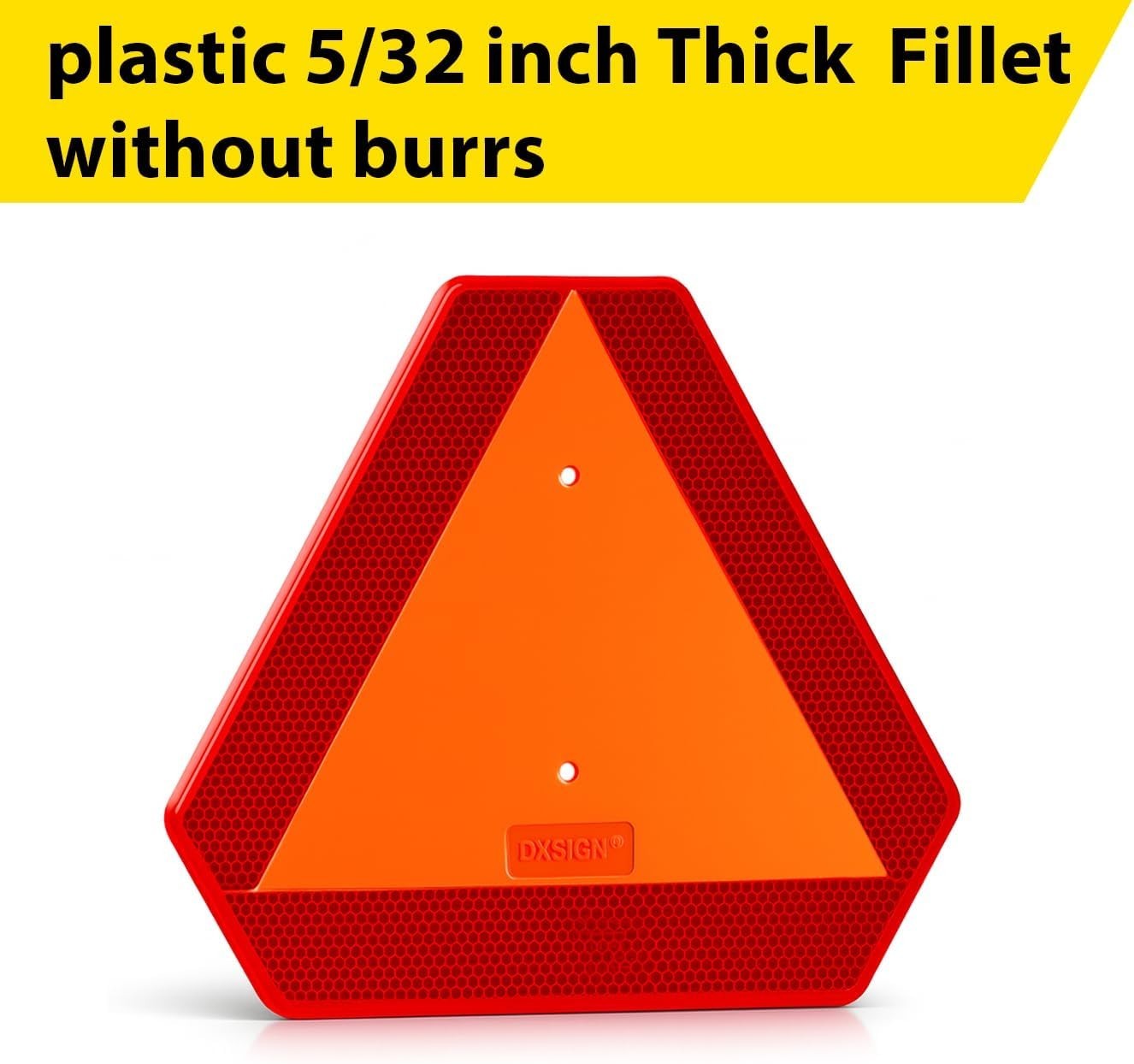 Slow Moving Vehicle Sign Plastic DOT Slow Moving Vehicle Triangle Signs SMV Sign