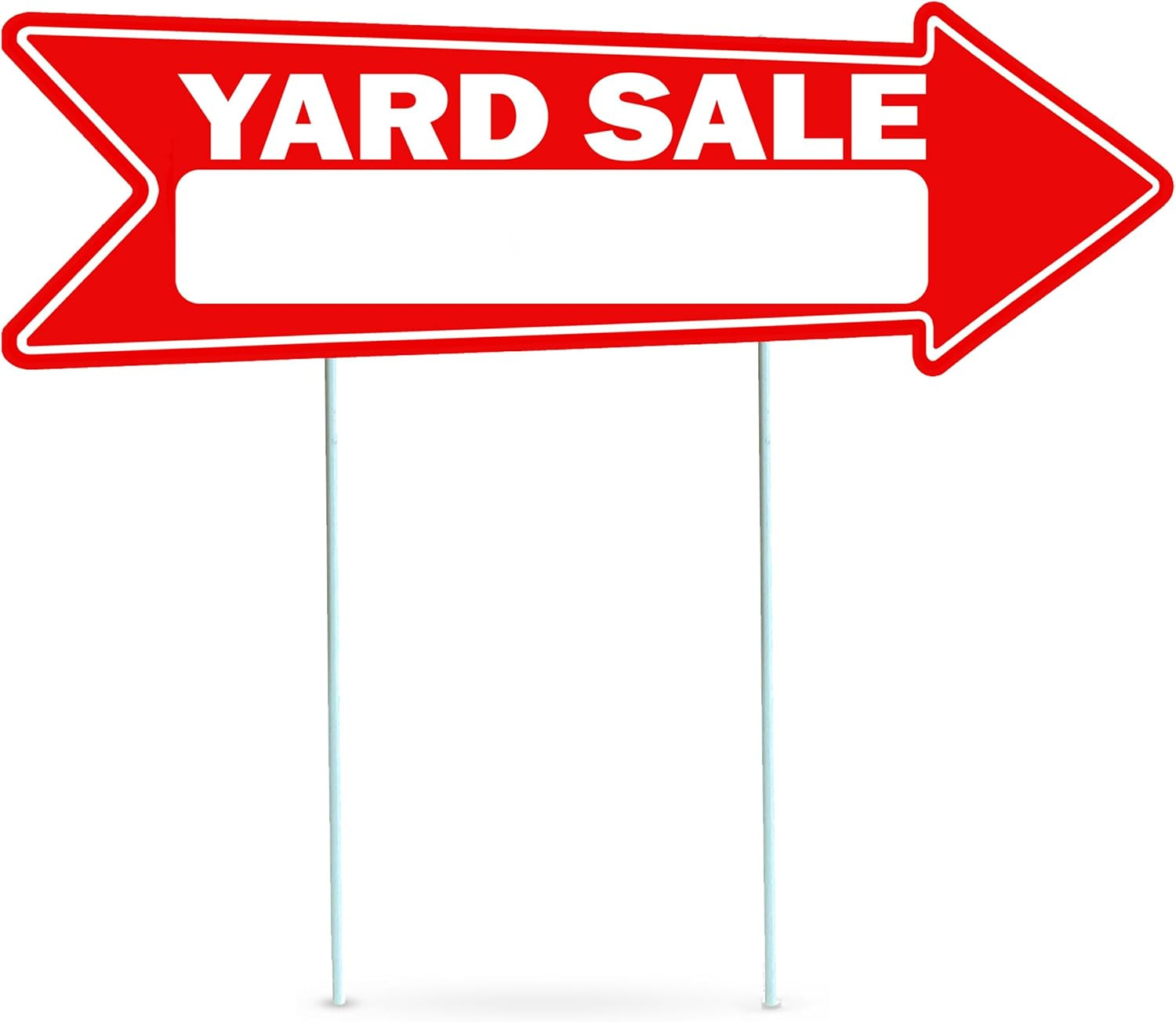 Yard Sale Arrows Yard Sign Double Sided with Stakes Large 16 Inch by 5 Inch Arro