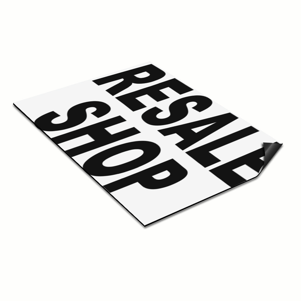 Car Magnet Set of 2 Resale Shop Black Car Advertising Industrial Sign