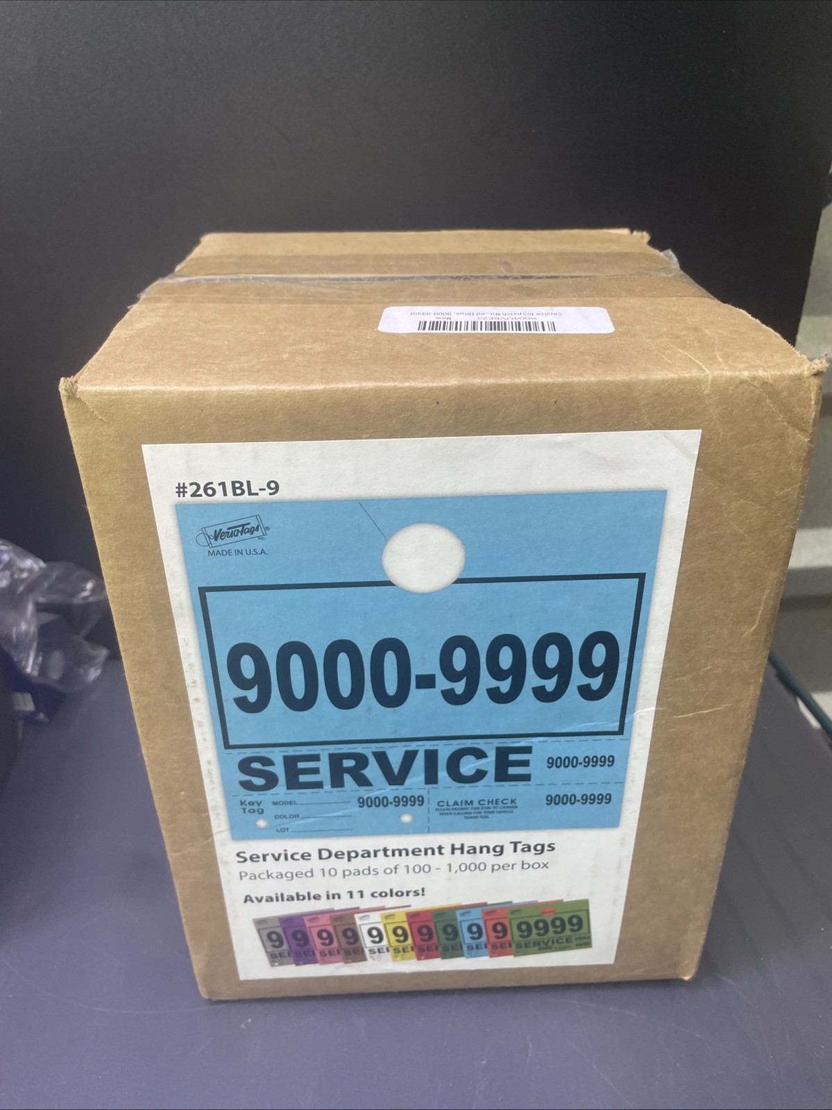 1000 Car Dealer Service Hang Tags Mechanic Repair Shop 3 Piece System – Blue