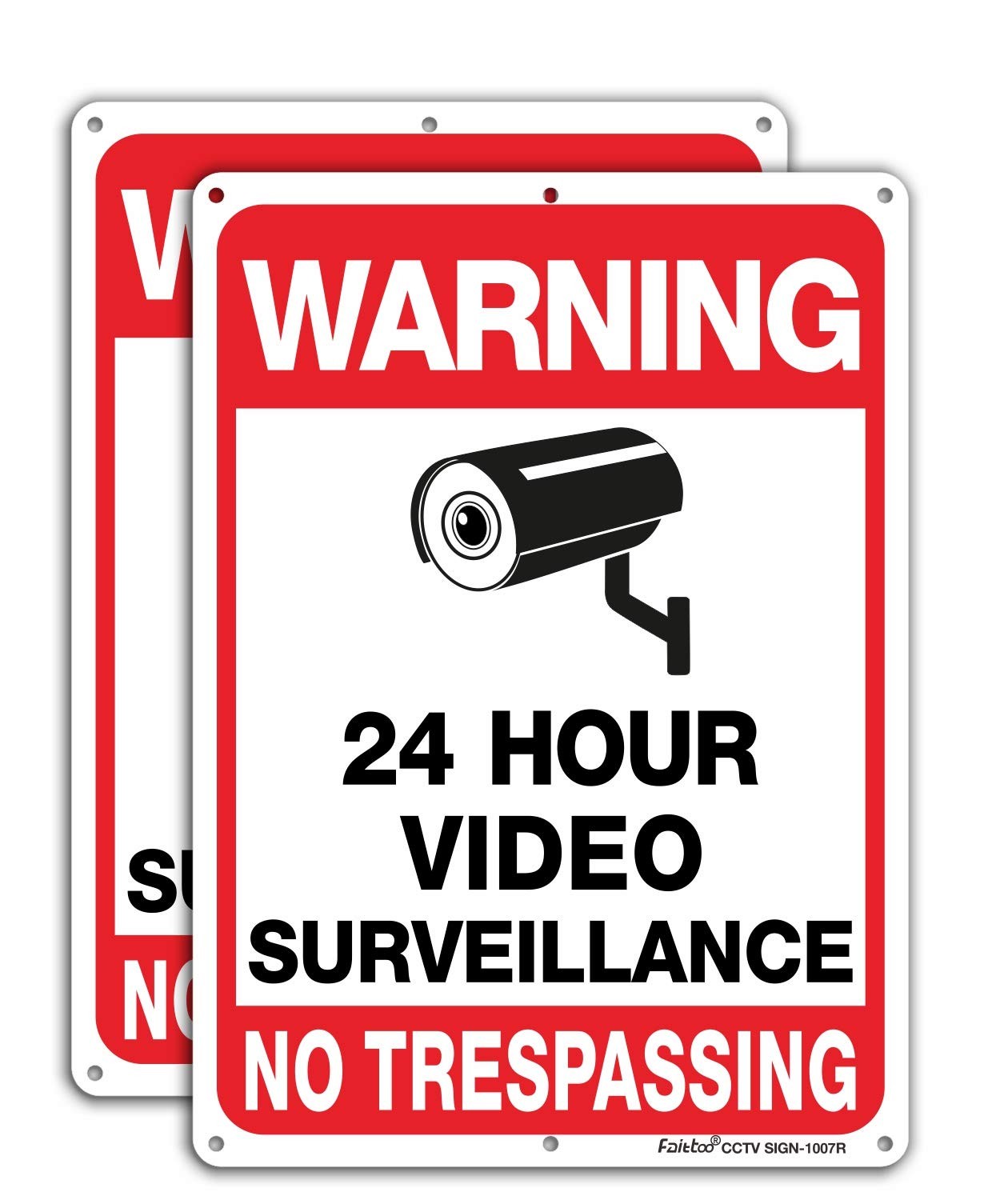 Video Surveillance Sign, No Trespassing Sign, Metal Reflective Warning Sign, …