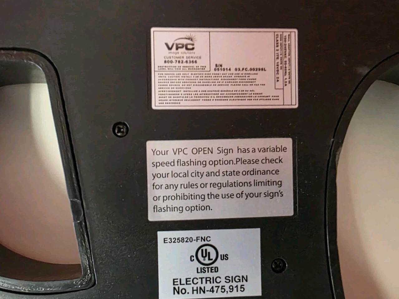 VPC Image Solution Lg Super Bright Oval Led Open Sign Red & Blue 30 1/4″ X 15″