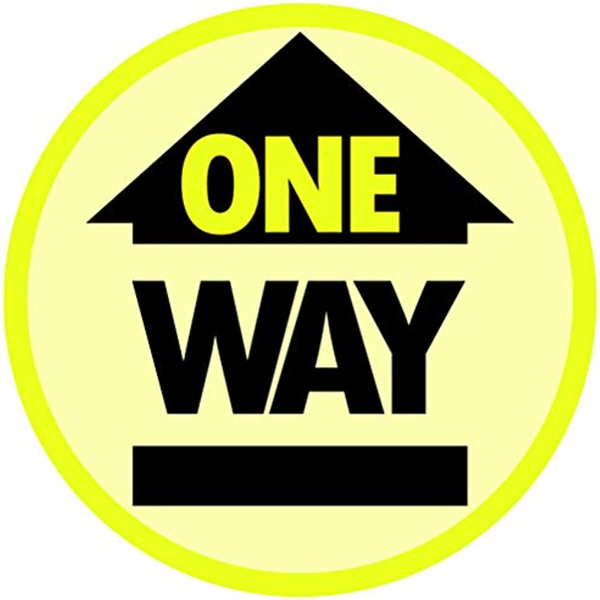 One Way Floor Decals for Social Distancing 10 Decals 7.5″ Round