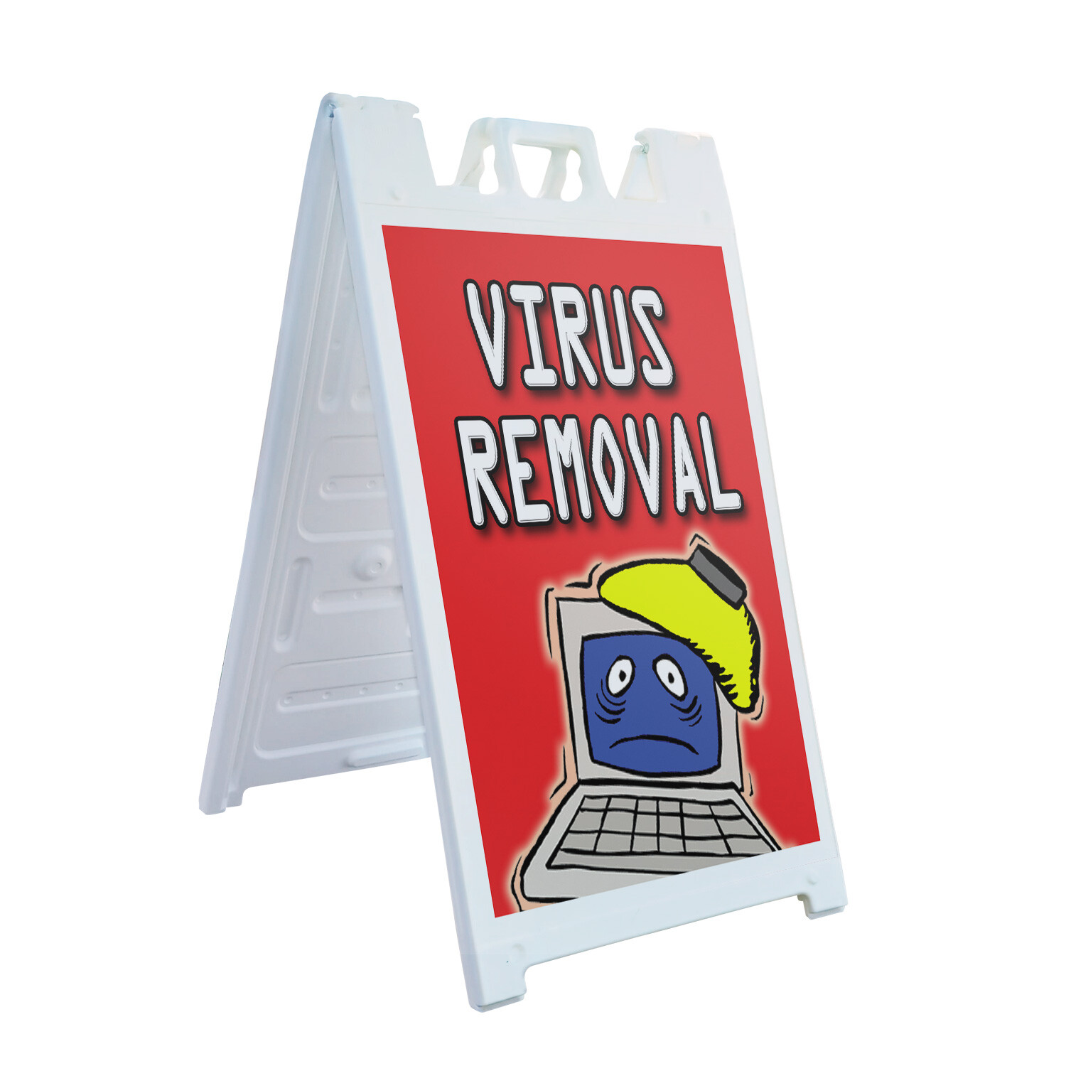 A-frame Sidewalk Virus Removal 24″ x 36″ Double Sided A-Frame Sidewalk Sign