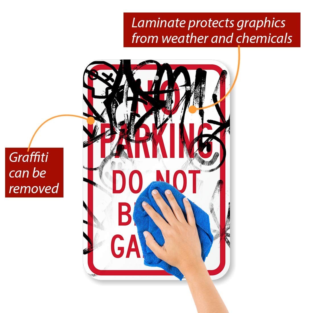 – K-9461-AL-12×18 “No Parking, Do Not Block Garage” Sign | 12″ x 18″ Aluminum…
