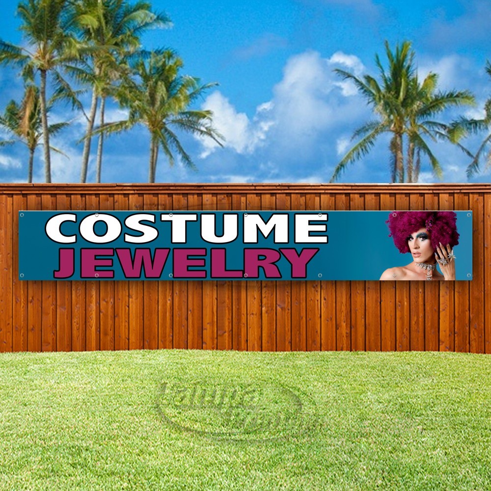 COSTUME JEWELRY Advertising Fashion Drag Vinyl Banner Flag Sign USA XL02155
