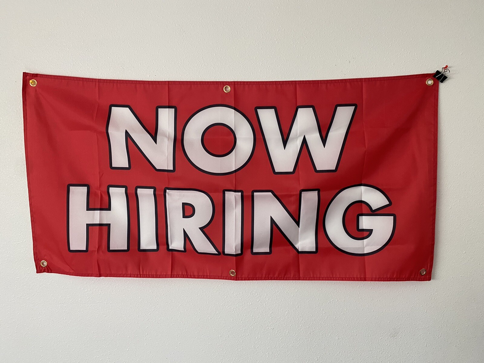 3 Pack 2×4 ft NOW HIRING Banner Sign Store Retail Super Polyester Fabric-New A6