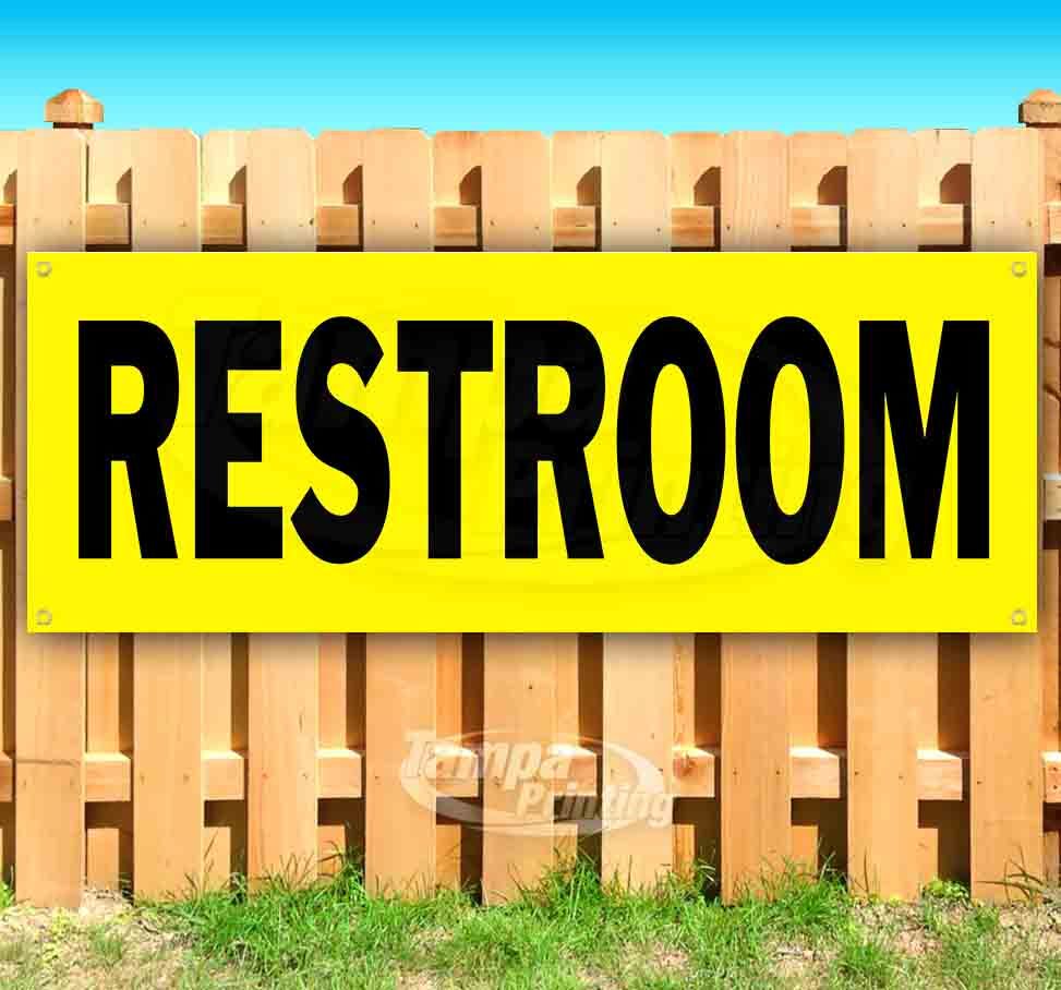 RESTROOM Advertising Vinyl Banner Flag Sign Many Sizes ARROW