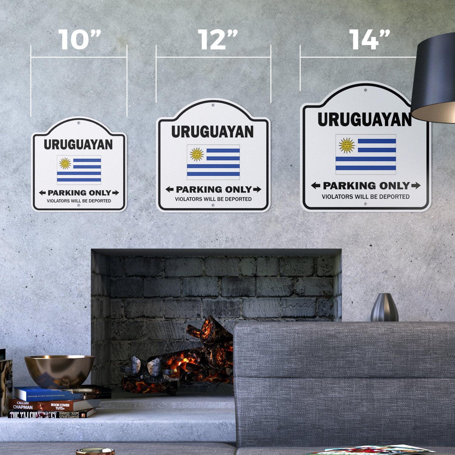 Uruguayan Parking Plastic Novelty Sign Uruguay South America