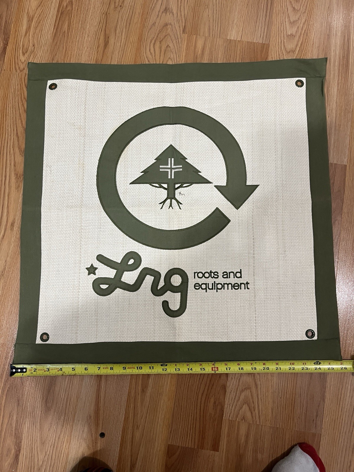 Lifted Research Group L-R-G Banner Sign MILITARY GREEN RARE FLAG VINTAGE