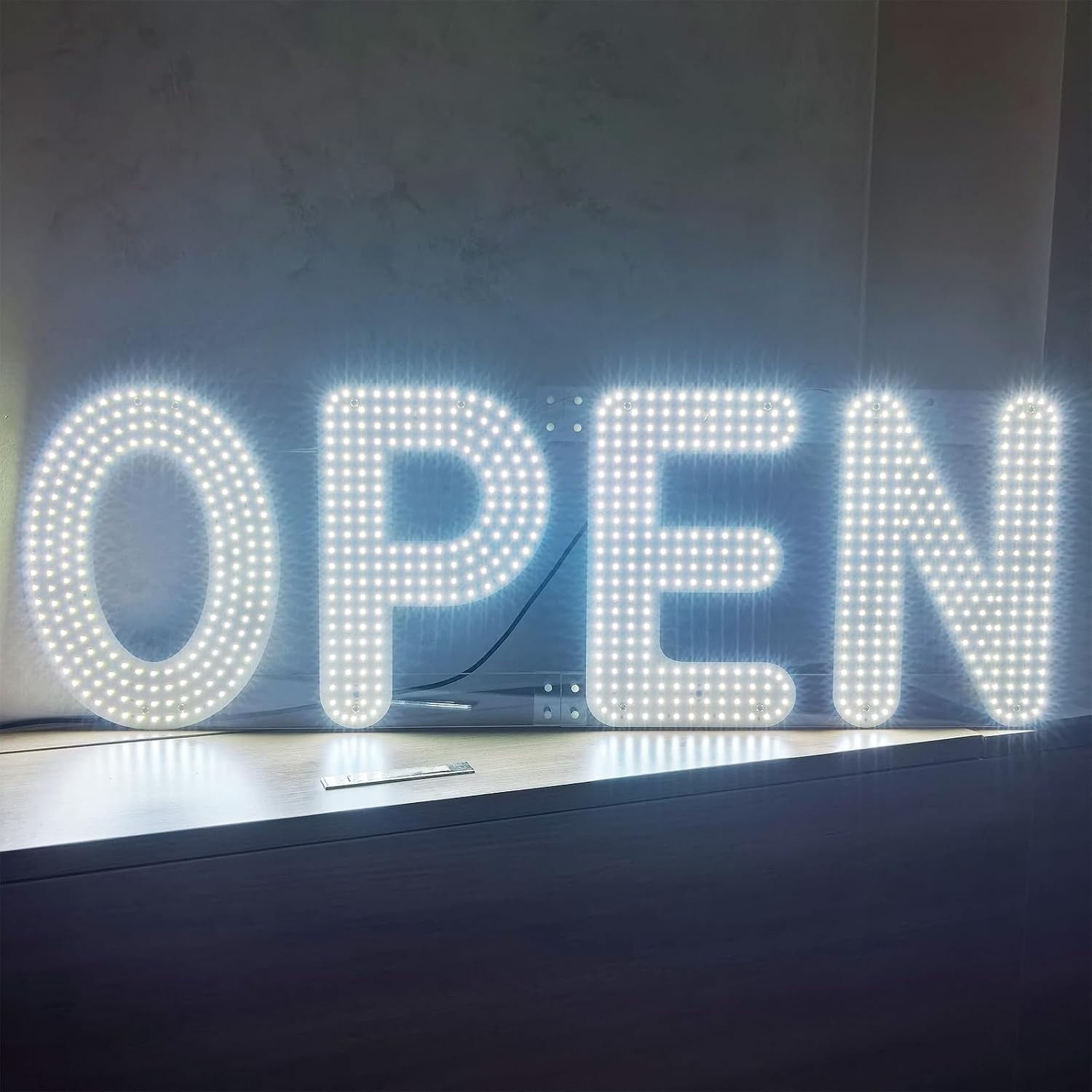 Large Ultra Bright Dimmable LED Open Sign for Commercial Business 30×10 Inches