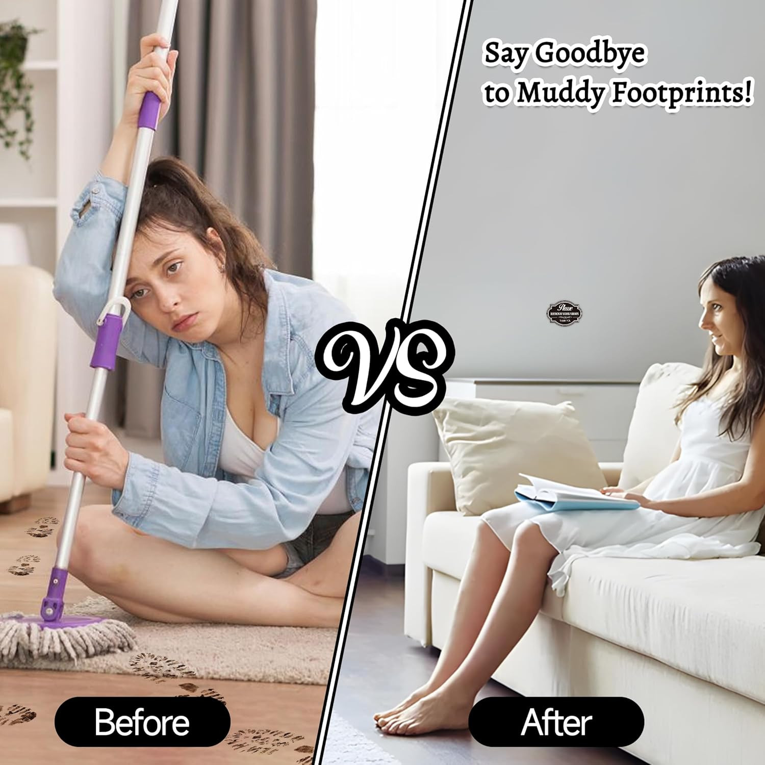 2PCS Remove Your Shoes Sign, Self-Adhesive Durable No Shoes Sticker Decals, Plea