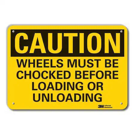 Lyle Lcu3-0419-Np_14X10 Caution Sign, 10 In H, 14 In W, Plastic, Horizontal