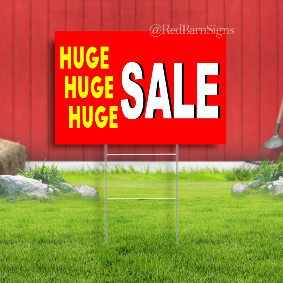 Huge Sale Banner Outdoor Indoor Yard Sign