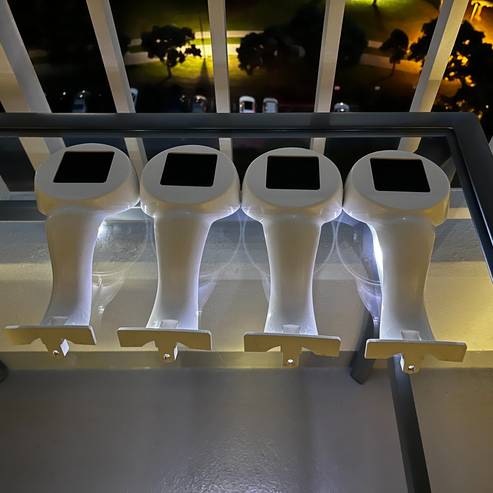 Lot 4 Real Estate Sign Solar Lights Dusk-to-Dawn w/ New Rechargeable Batteries