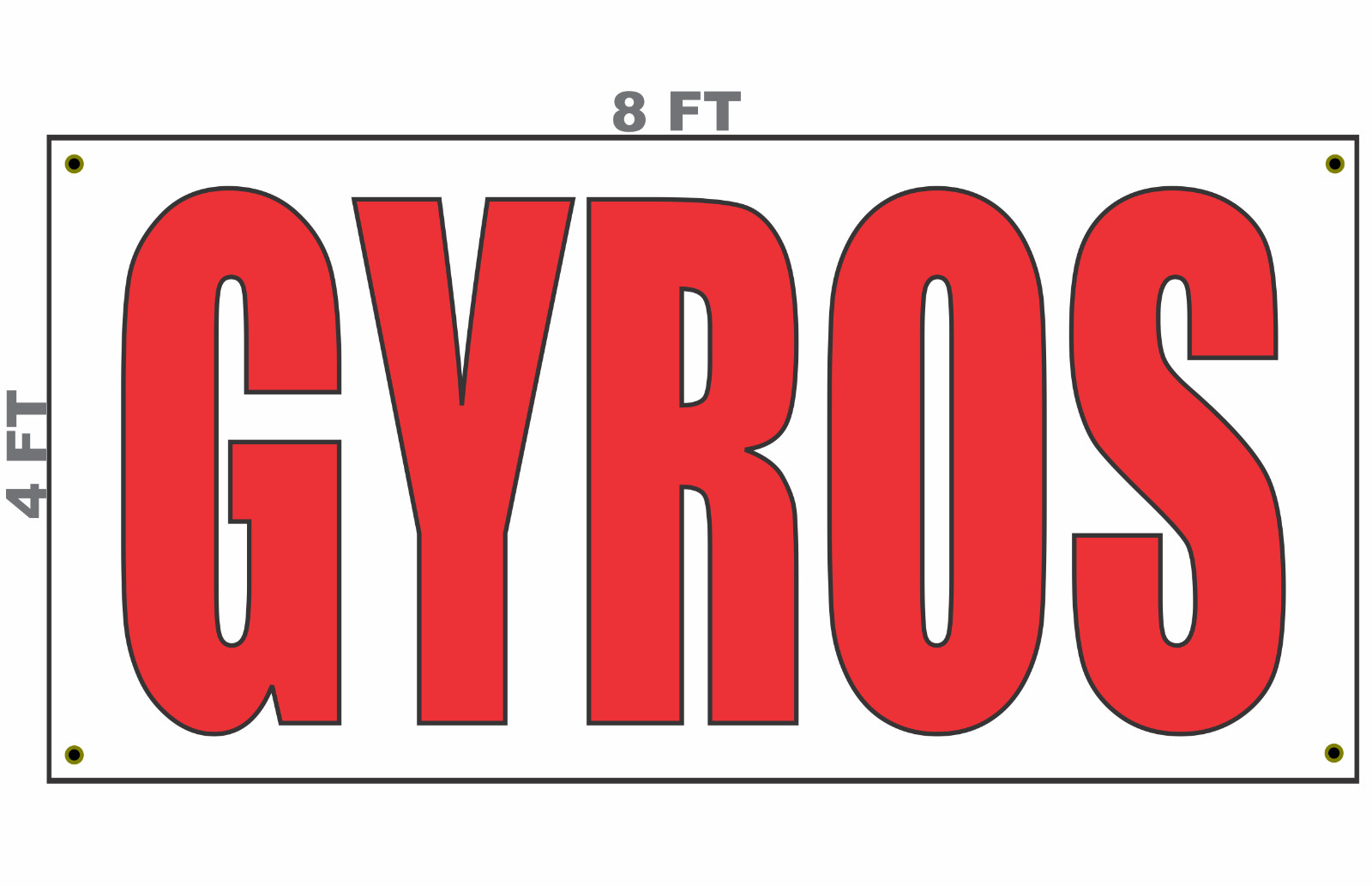 GYROS Banner Sign 4×8