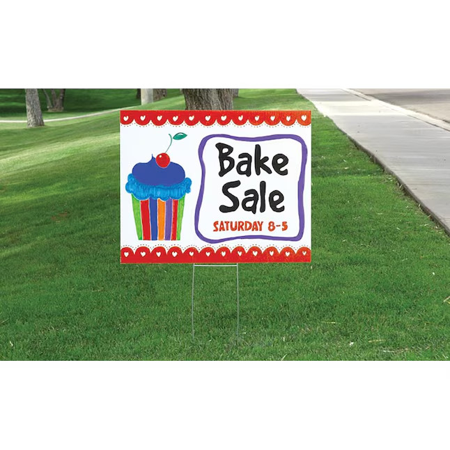 Hillman Blank – with Holder 14-in x 18-in Corrugated plastic Blank Sign