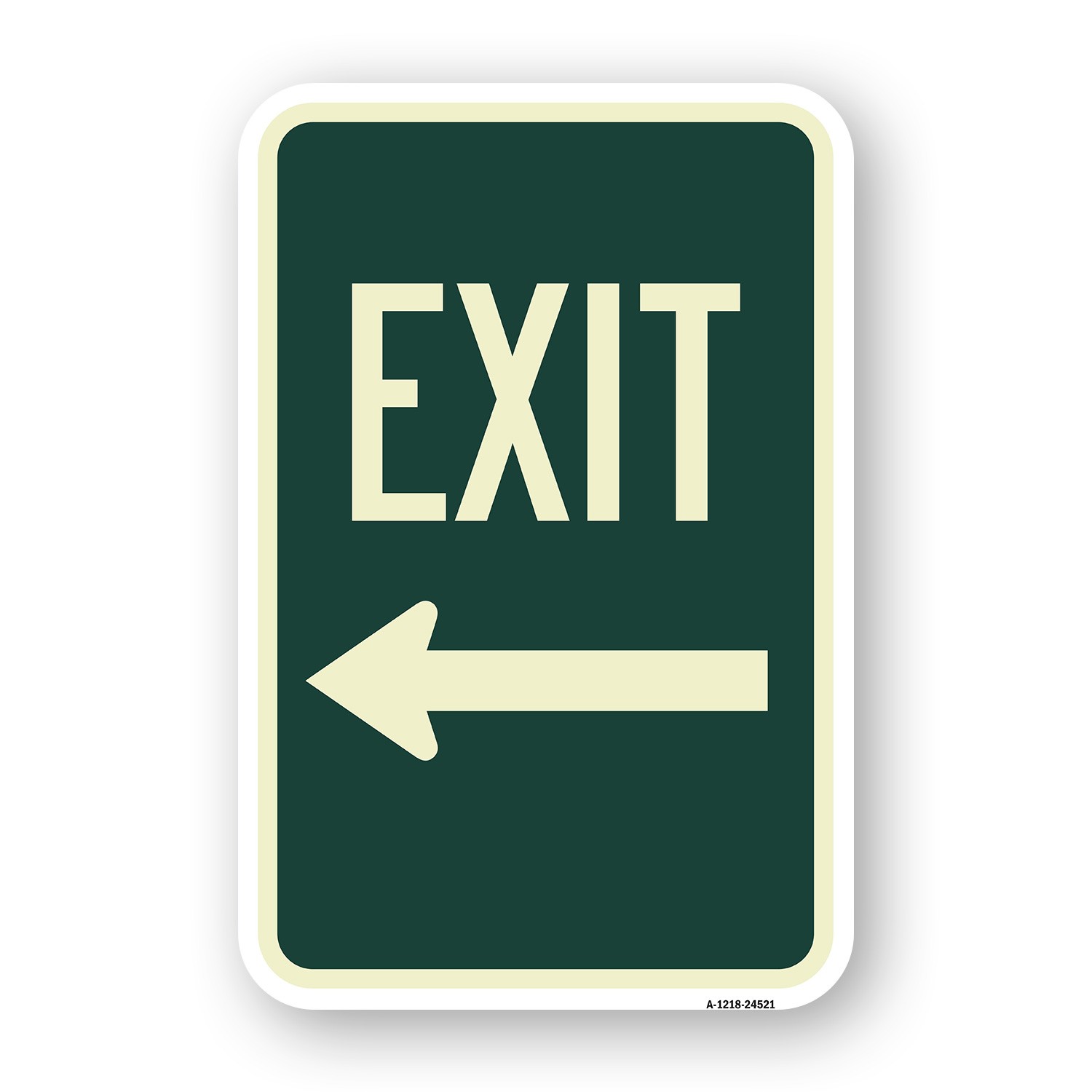 Exit with Left Arrow Heavy Gauge Aluminum Parking Sign Rust Proof
