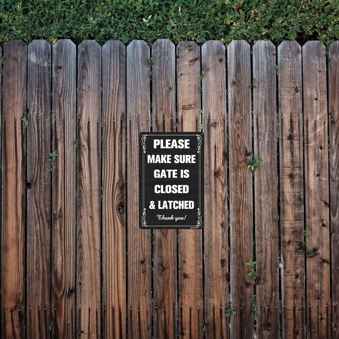 Please Make Sure Gate Is Closed And Latched Sign, 8″x12″ UV Protected, Fade Resi