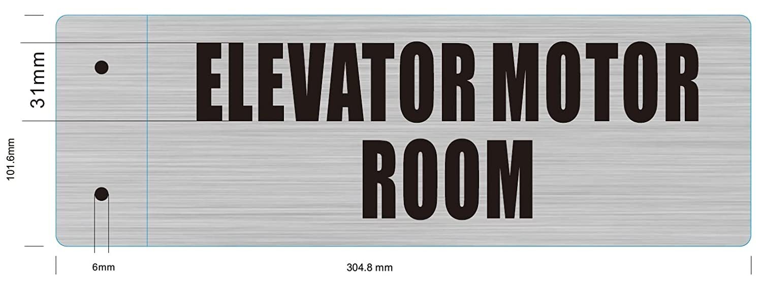 Elevator Motor Room Sign-Two-Sided/Double Sided Projecting-REF24-1027