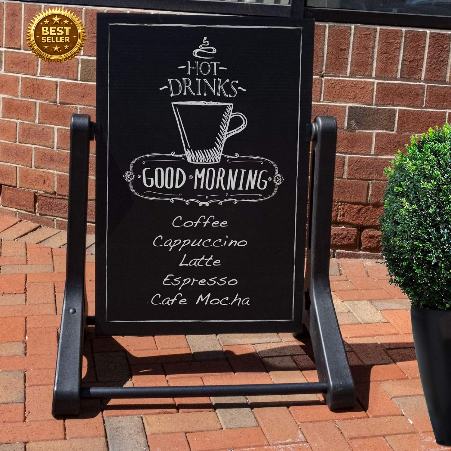 24″ x 36″ Swinging Changeable Message Sidewalk Sign – Double Sided Display