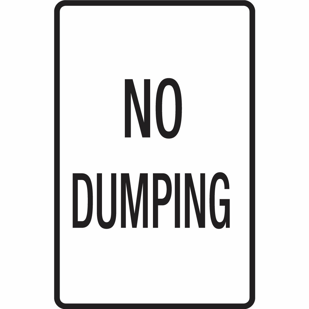 Vertical Metal Sign Multiple Sizes No Dumping A Red Warning Weatherproof Street