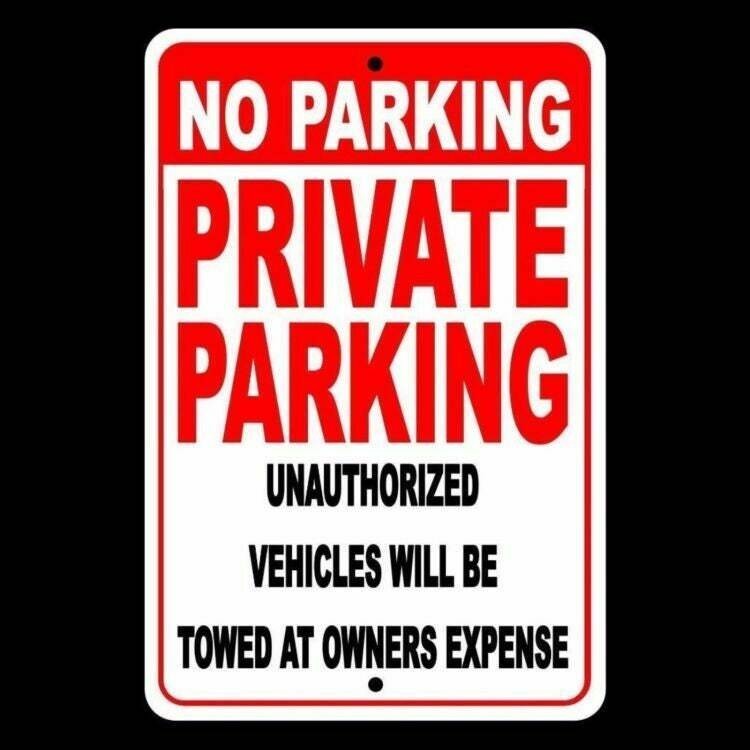 No Parking Private Parking Other Vehicles Towed At Owners Expense Sign / Decal