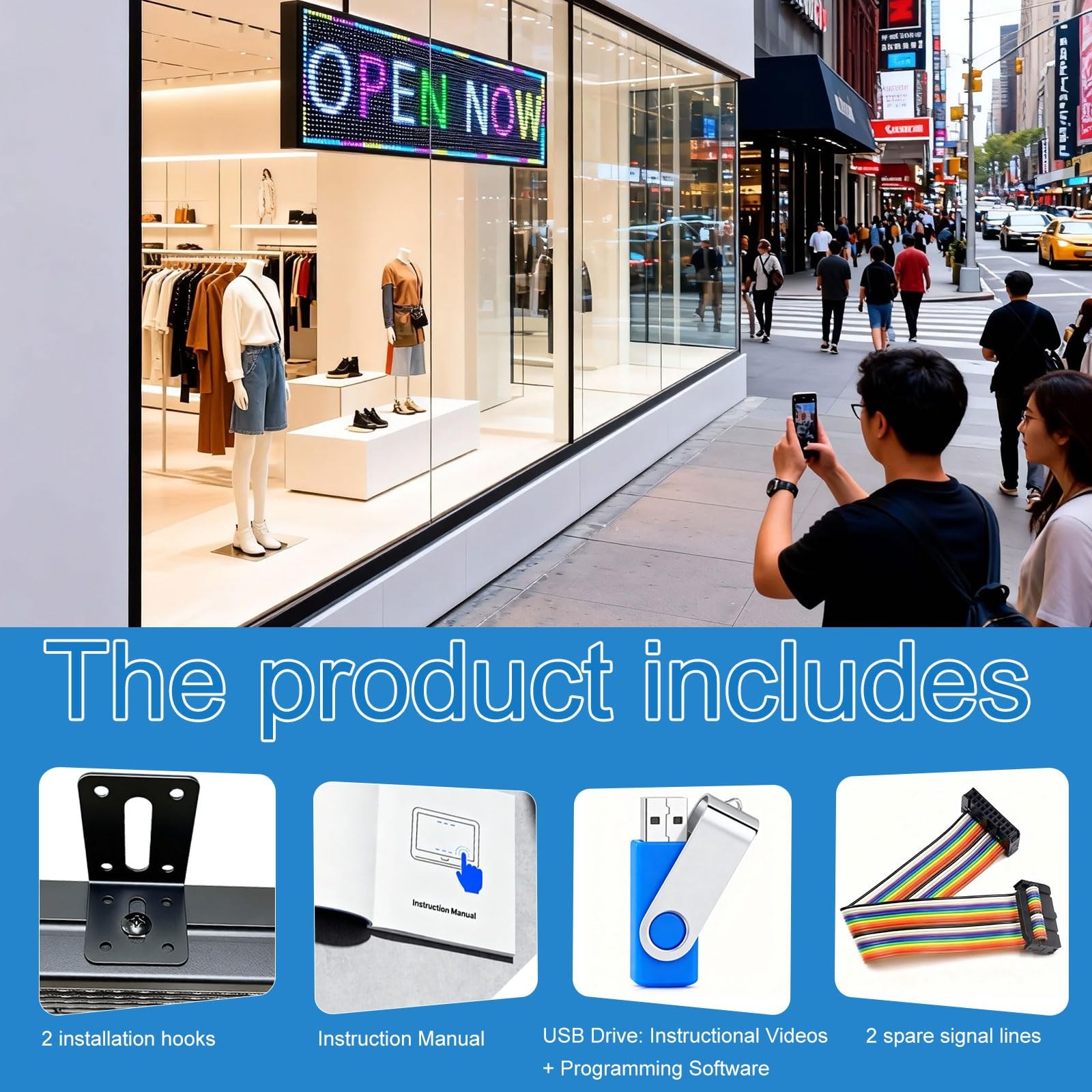 ZONTRONCM P10(40″ * 14″) Outdoor Programmable Scrolling Led Sign Digital For …
