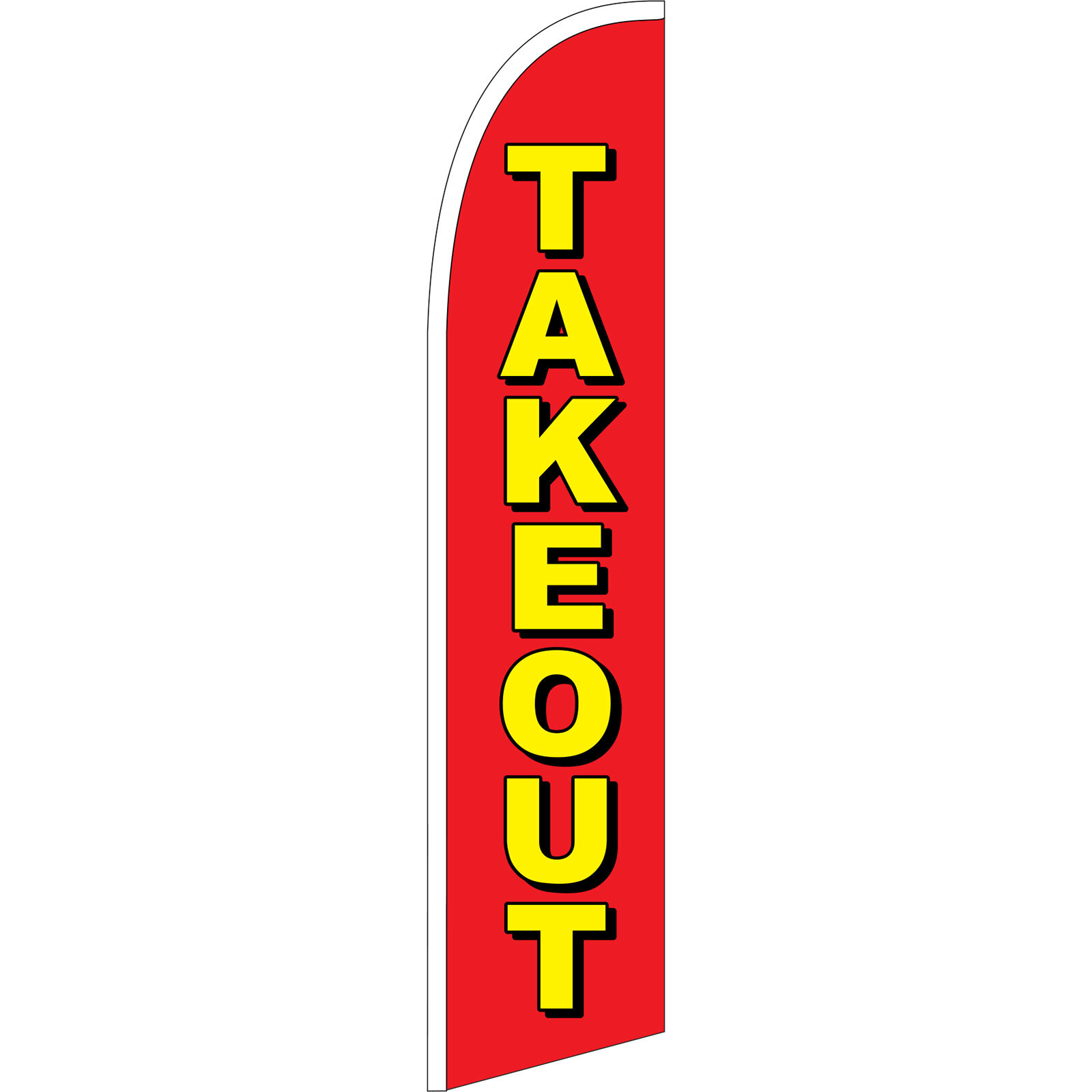 Take Out 2 1/2 ft X 11 1/2 ft Windless Swooper Flag