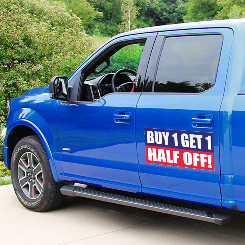 Car Magnet Set of 2 Buy 1 Get 1 Half Off! Promotion Business Industrial Sign
