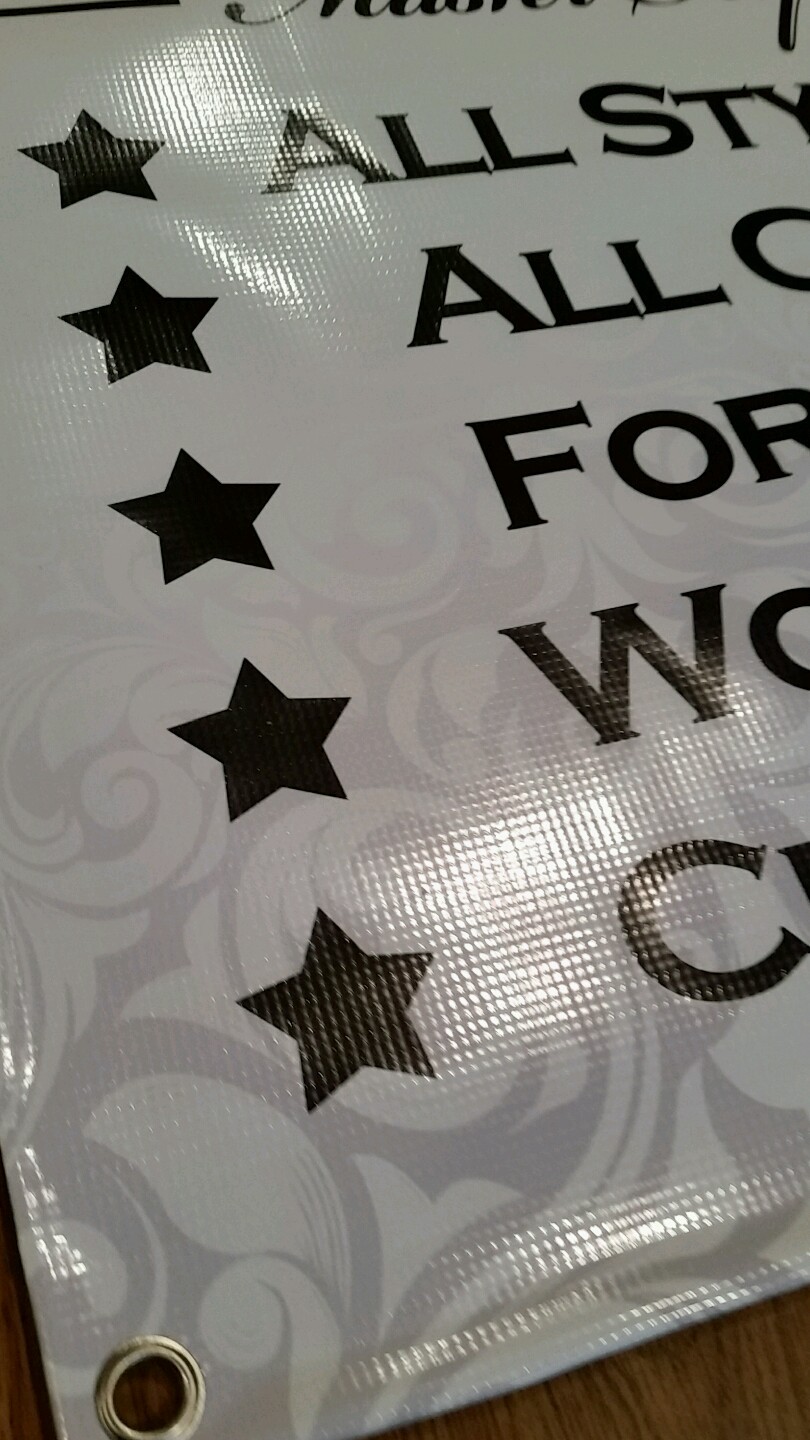 DOMINICAN MASTER STYLIST Banner Open Sign Beauty Barber Shop Boutique Display
