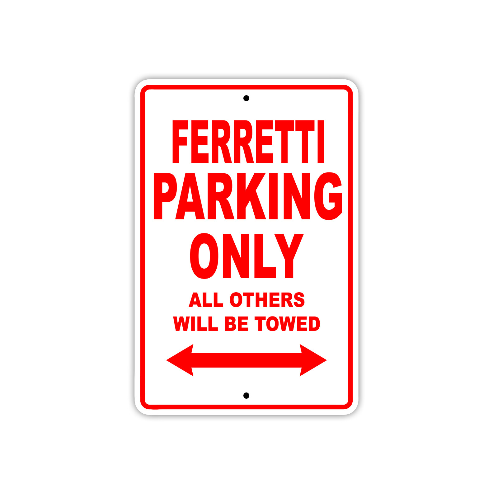 Ferretti Parking Only Boat Ship Yacht Marina Lake Dock Aluminum Metal Tin Sign