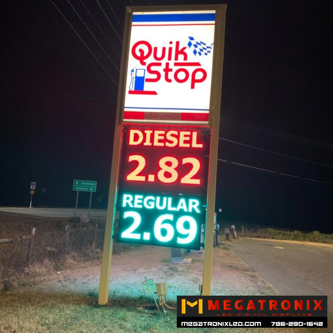 2x Programmable Message LED Sign Outdoor Full Color 2 Sided Digital P6 22″ x 37″