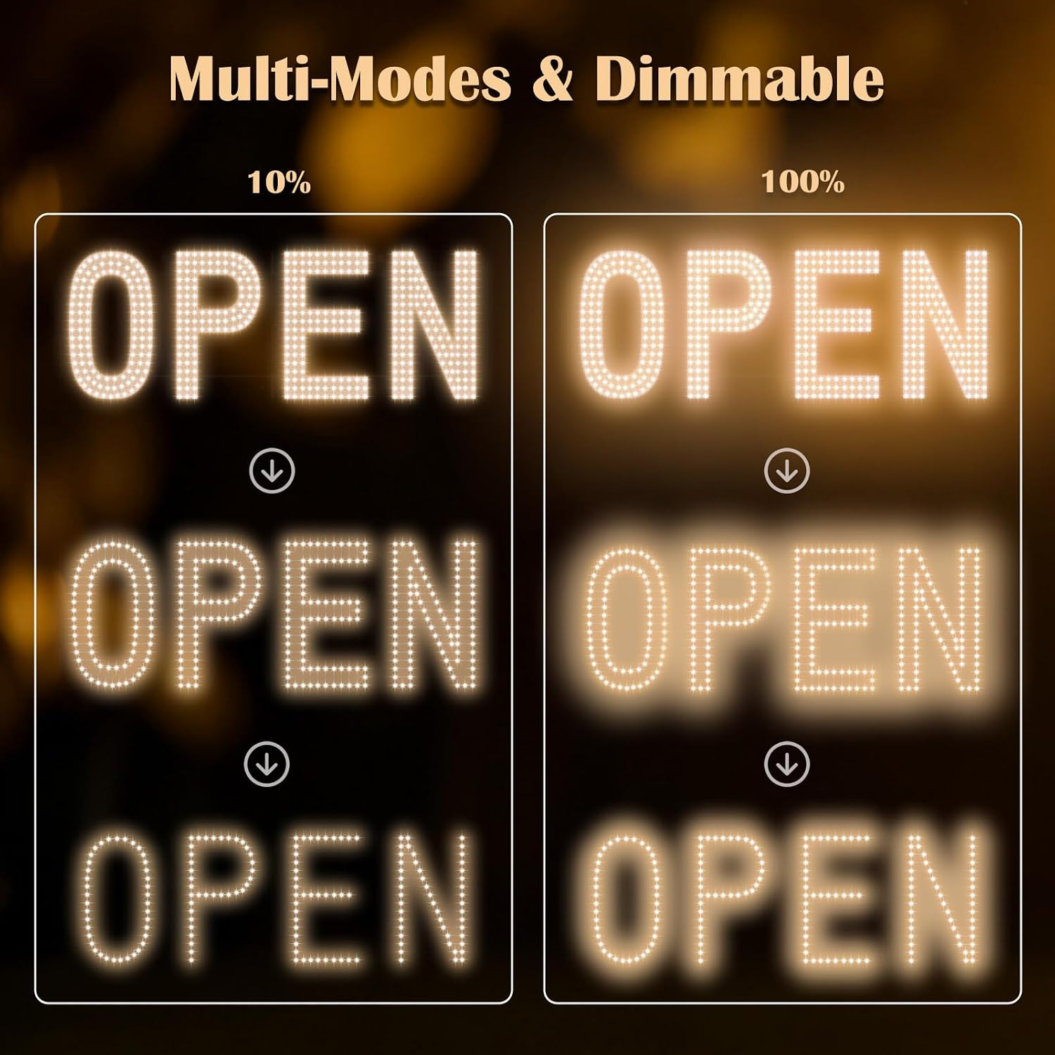 Open Signs for Business, 30″X10″ Big & Bright Open Sign with Remote Control Dimm