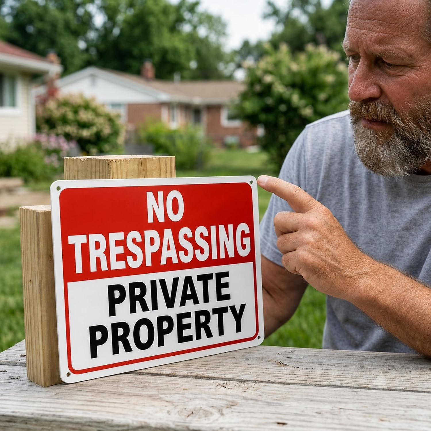 2 Pack No Trespassing Signs Private Property – 10×7 Inch 40 Mil Rust Free Alu…