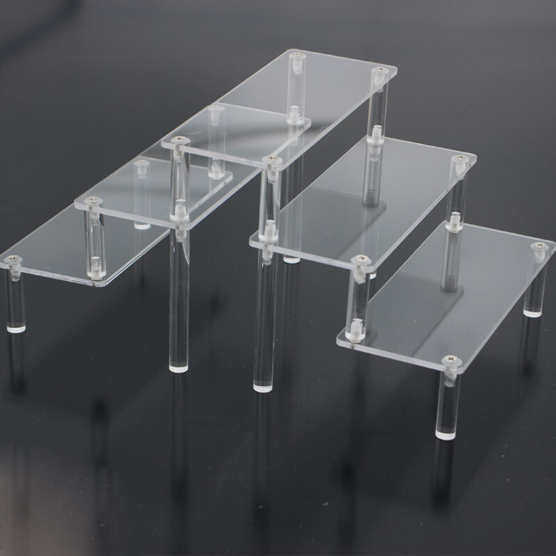 5-Tier Clear Acrylic Display Stand Jewelry Model Toy Show Rack Shelves Home Shop