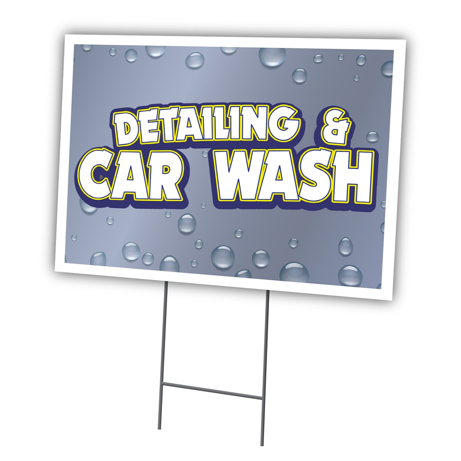 Detailing And Car Wash Yard Sign & Stake Auto Detailing Hand Detail