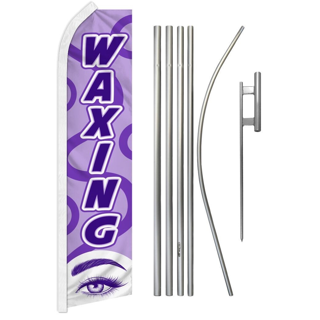 Waxing Swooper Flutter Feather Advertising Flag Kit Beauty Waxing Services